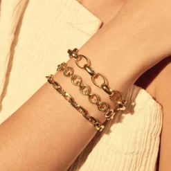 Bibbiena Poppi Acadia 925 Sterling Silber vergoldetes Gliederarmband|Parte di Me Fashion