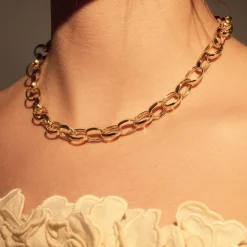 Bibbiena Poppi Acadia 925er Sterlingsilber vergoldetes Gliedercollier|Parte di Me Online