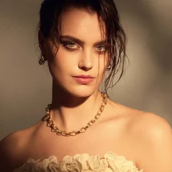 Bibbiena Poppi Acadia 925er Sterlingsilber vergoldetes Gliedercollier|Parte di Me Online