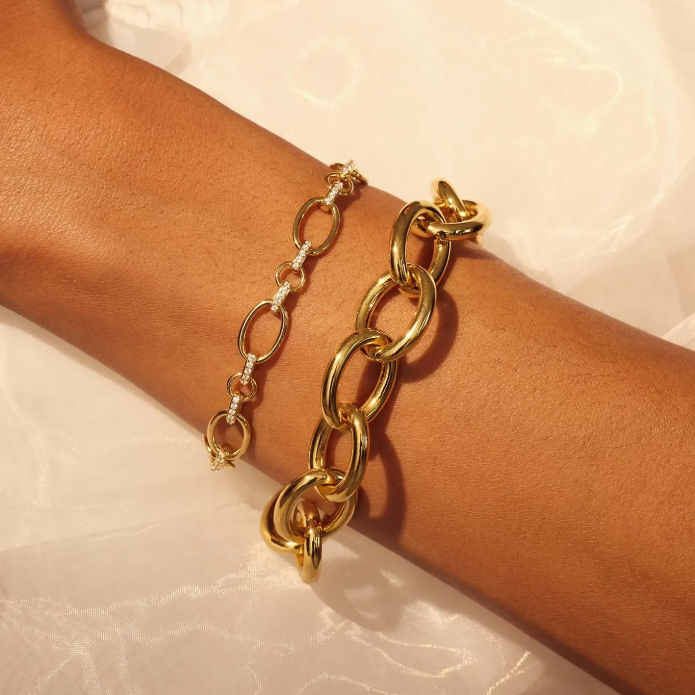 Bibbiena Poppi Adriane 925 Sterling Silber vergoldetes Gliederarmband|Parte di Me Discount