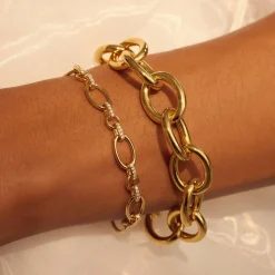 Bibbiena Poppi Adriane 925 Sterling Silber vergoldetes Gliederarmband|Parte di Me Discount