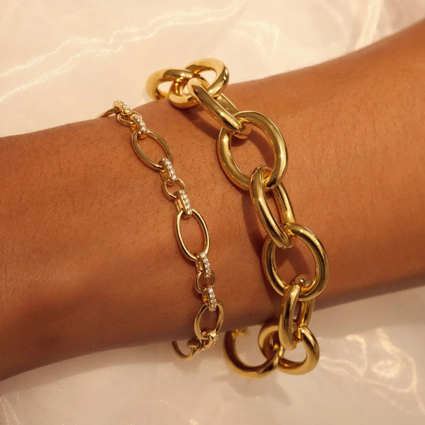 Bibbiena Poppi Adriane 925 Sterling Silber vergoldetes Gliederarmband|Parte di Me Discount