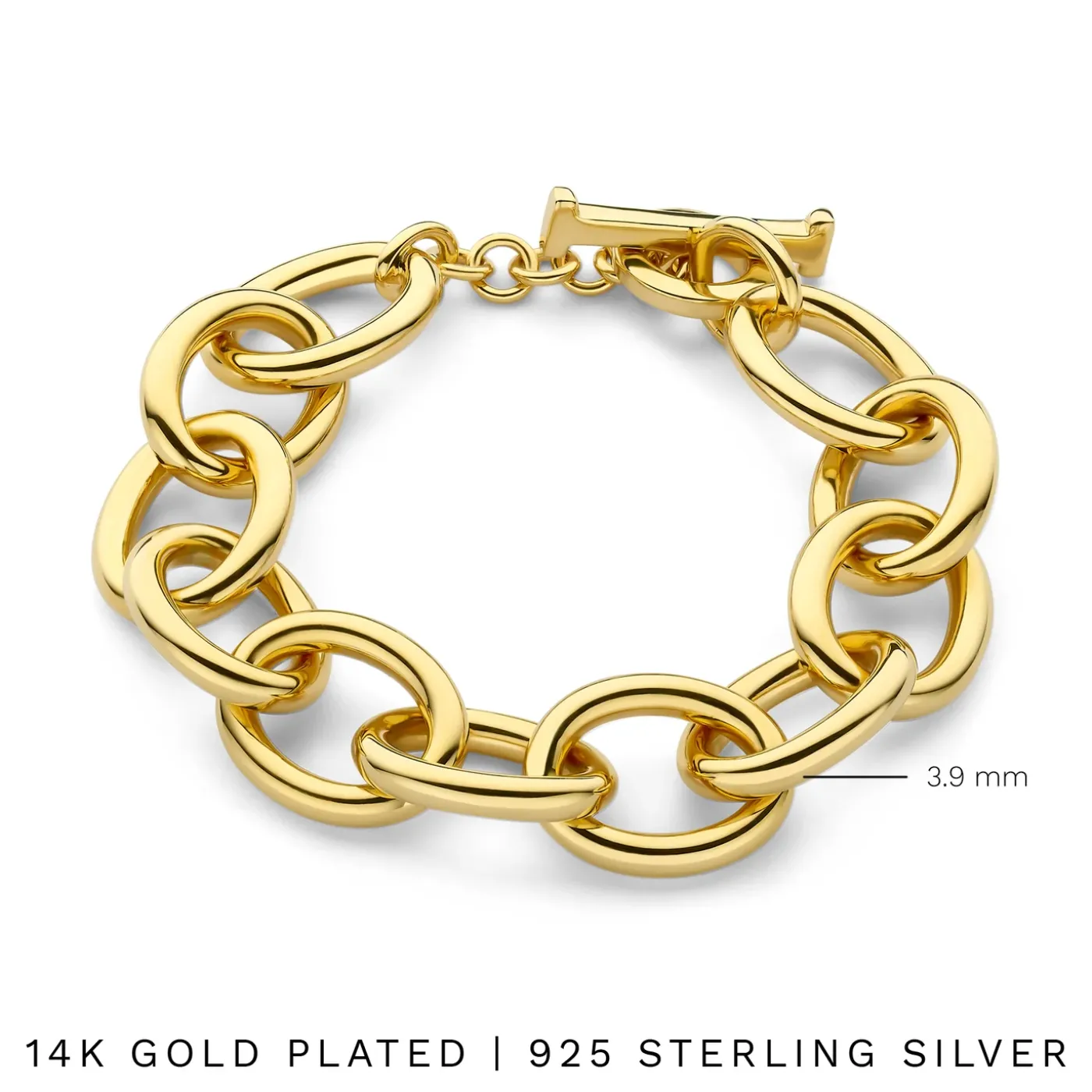 Bibbiena Poppi Adriane 925 Sterling Silber vergoldetes Gliederarmband|Parte di Me Discount