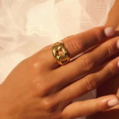 Bibbiena Poppi Adriane 925 Sterlingsilber vergoldeter Ring|Parte di Me Fashion