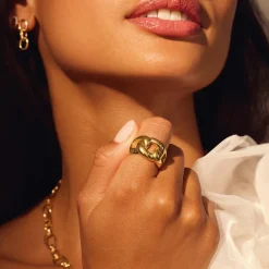 Bibbiena Poppi Adriane 925 Sterlingsilber vergoldeter Ring|Parte di Me Fashion