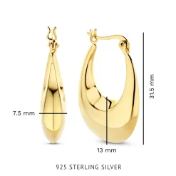 Bibbiena Poppi Casentino 925er Sterlingsilber vergoldete Ohrringe|Parte di Me New