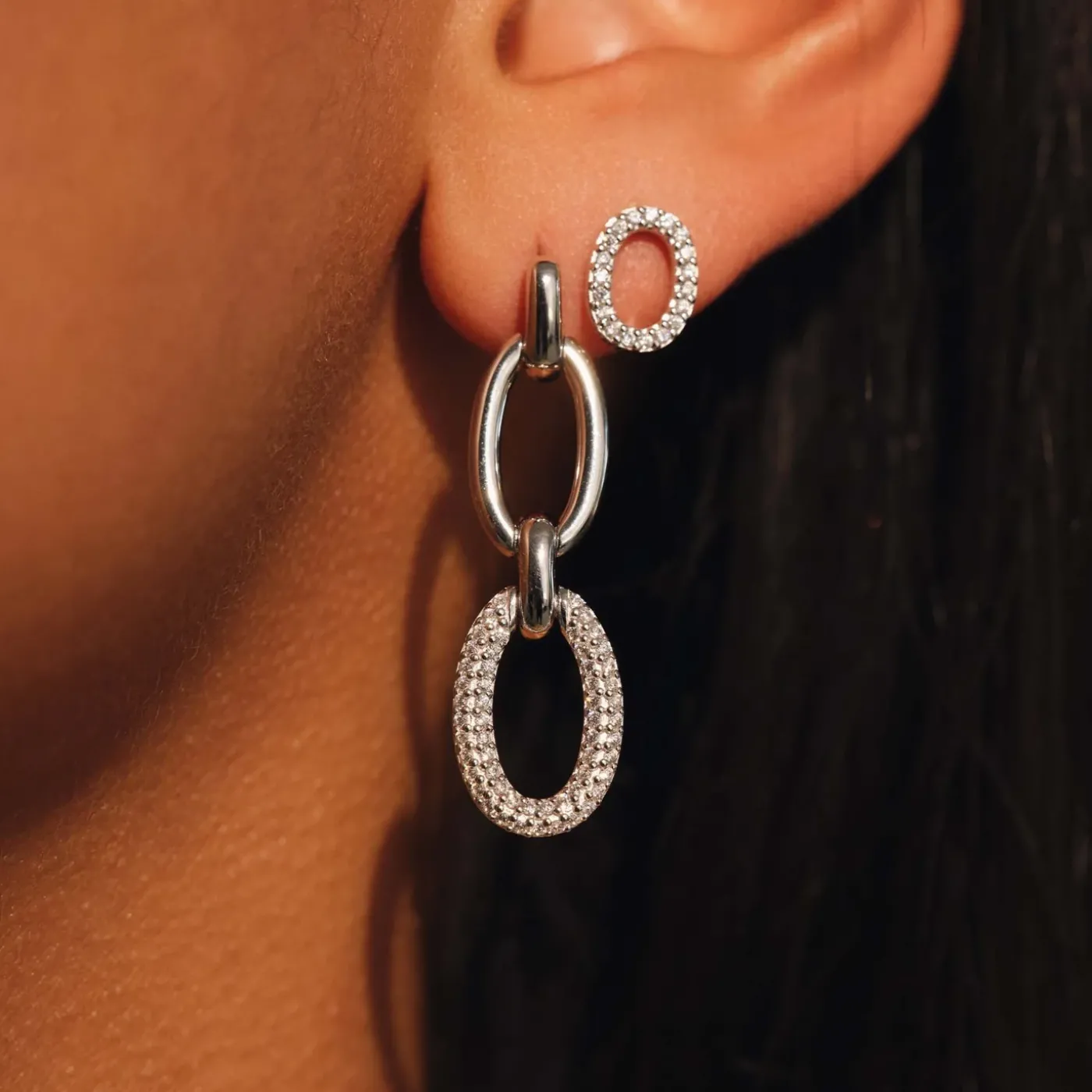 Bibbiena Poppi Clara 925 Sterling Silber Ohrringe mit Zirkonia Steinen|Parte di Me Sale