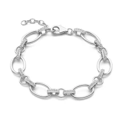 Bibbiena Poppi Clara 925 Sterling Silber Gliederarmband mit Zirkoniasteinen|Parte di Me New