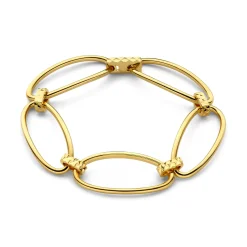 Bibbiena Poppi Clara 925er Sterlingsilber vergoldetes Gliederarmband mit 14 Karat Goldplattierung|Parte di Me Clearance