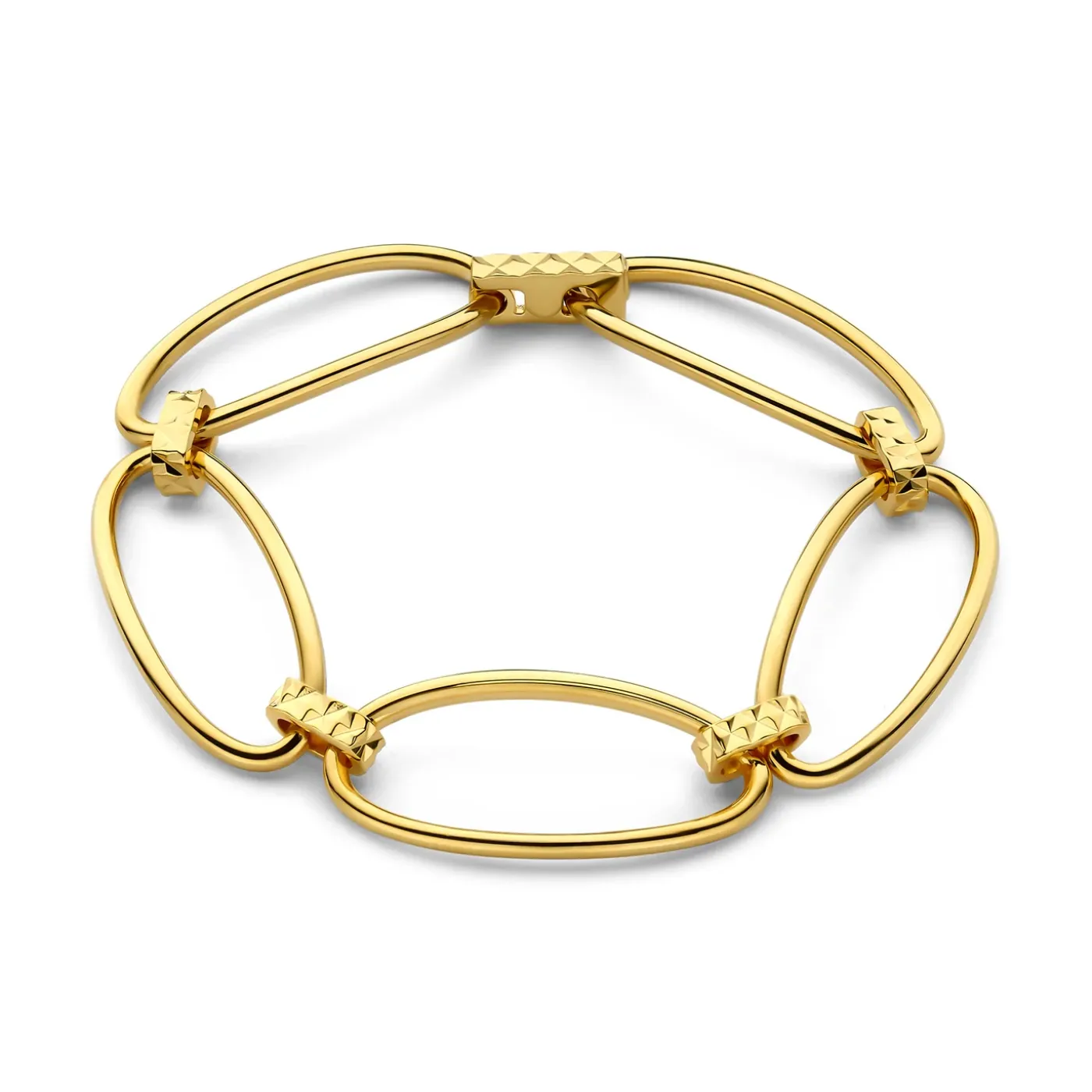 Bibbiena Poppi Clara 925er Sterlingsilber vergoldetes Gliederarmband mit 14 Karat Goldplattierung|Parte di Me Clearance