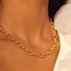 Bibbiena Poppi Clara 925er Sterlingsilber vergoldetes Gliedercollier|Parte di Me Hot