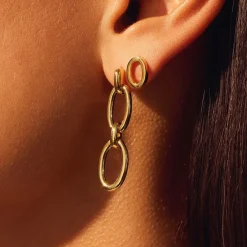 Bibbiena Poppi Clara 925er Sterlingsilber vergoldet Tropfenohrringe mit 14 Karat Goldplattierung|Parte di Me Hot