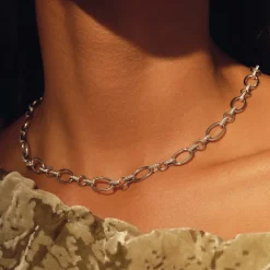 Bibbiena Poppi Clara te 925 Sterling Silber Gliederkette mit Zirkoniasteinen|Parte di Me Online