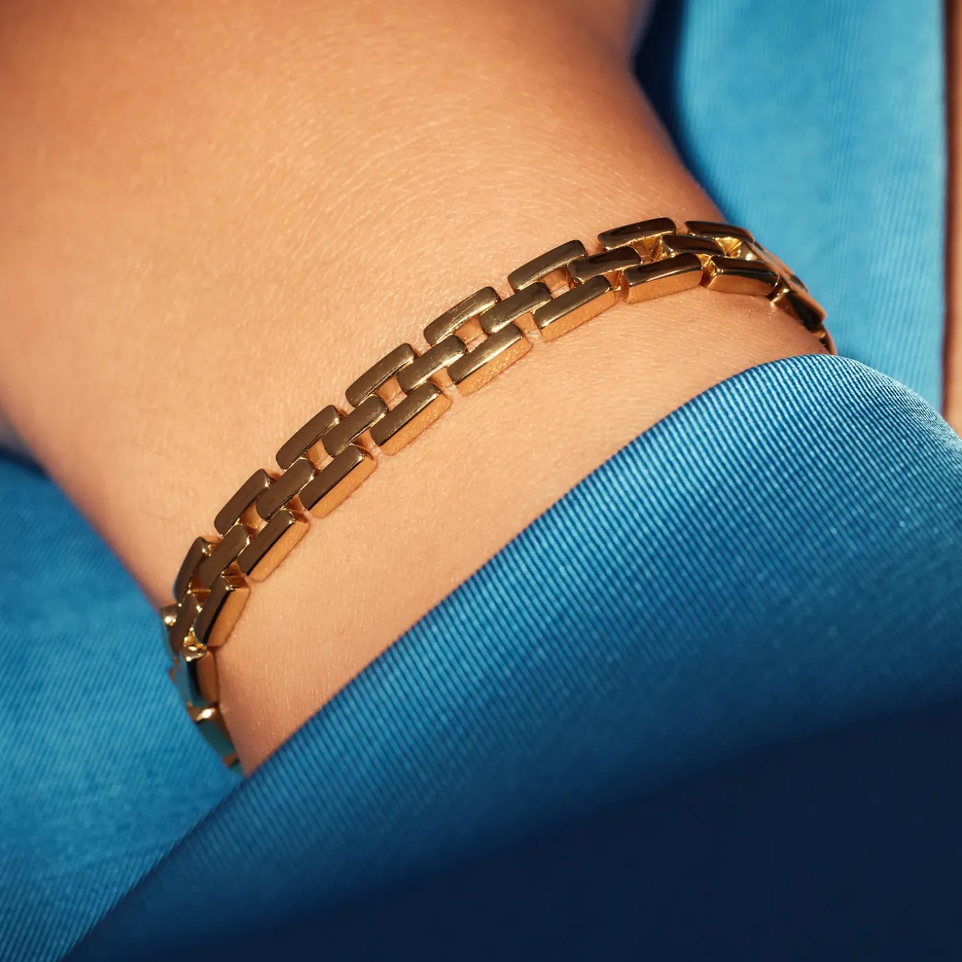 Bibbiena Poppi Dante 925 Sterling Silber vergoldetes Gliederarmband|Parte di Me Online