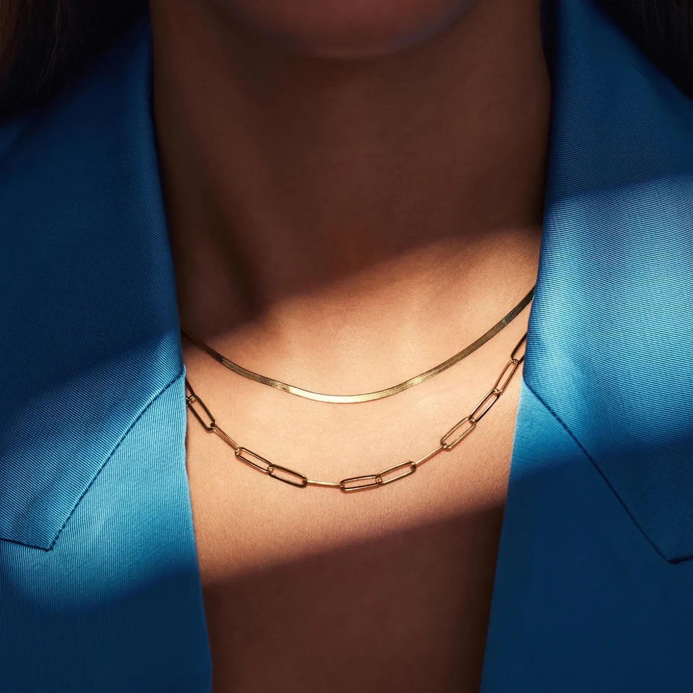 Bibbiena Poppi Felice 925er Sterlingsilber vergoldetes Gliedercollier mit 14 Karat Goldplattierung|Parte di Me Online