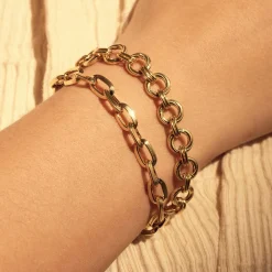 Bibbiena Poppi Lucia 925 Sterling Silber vergoldetes Gliederarmband|Parte di Me Fashion