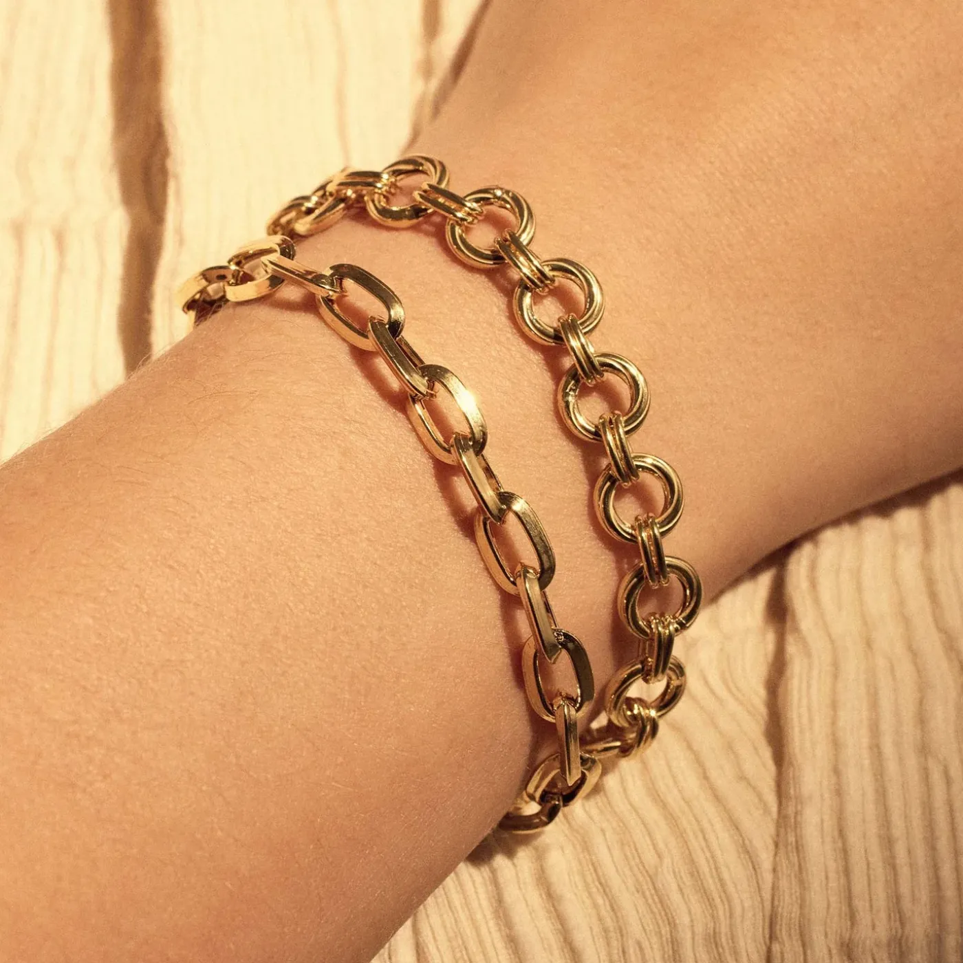 Bibbiena Poppi Lucia 925 Sterling Silber vergoldetes Gliederarmband|Parte di Me Fashion