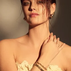 Bibbiena Poppi Lucia 925 Sterling Silber vergoldetes Gliederarmband|Parte di Me Fashion