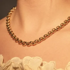 Bibbiena Poppi Lucy 925 Sterlingsilber vergoldetes Gliedercollier|Parte di Me Sale