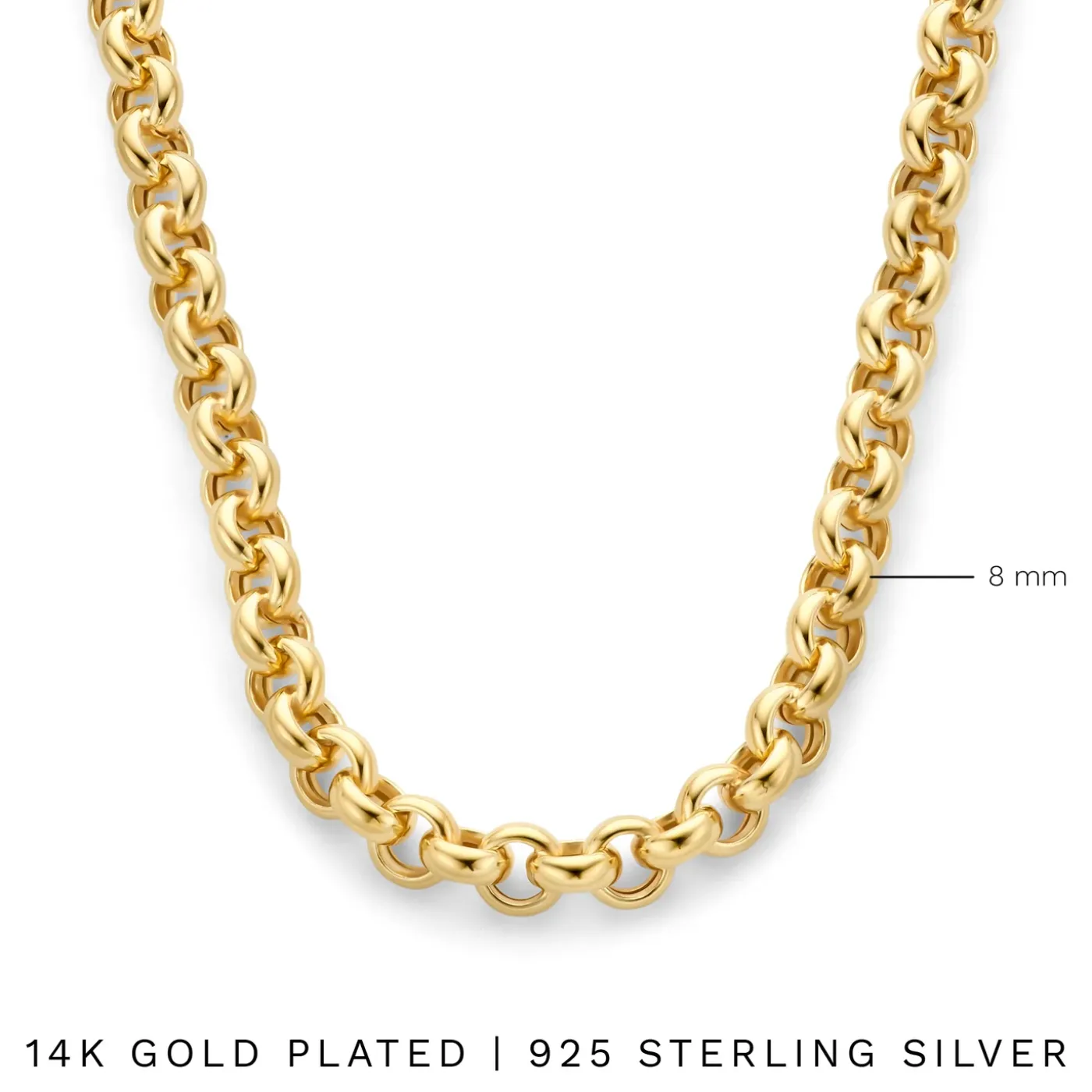 Bibbiena Poppi Lucy 925 Sterlingsilber vergoldetes Gliedercollier|Parte di Me Sale