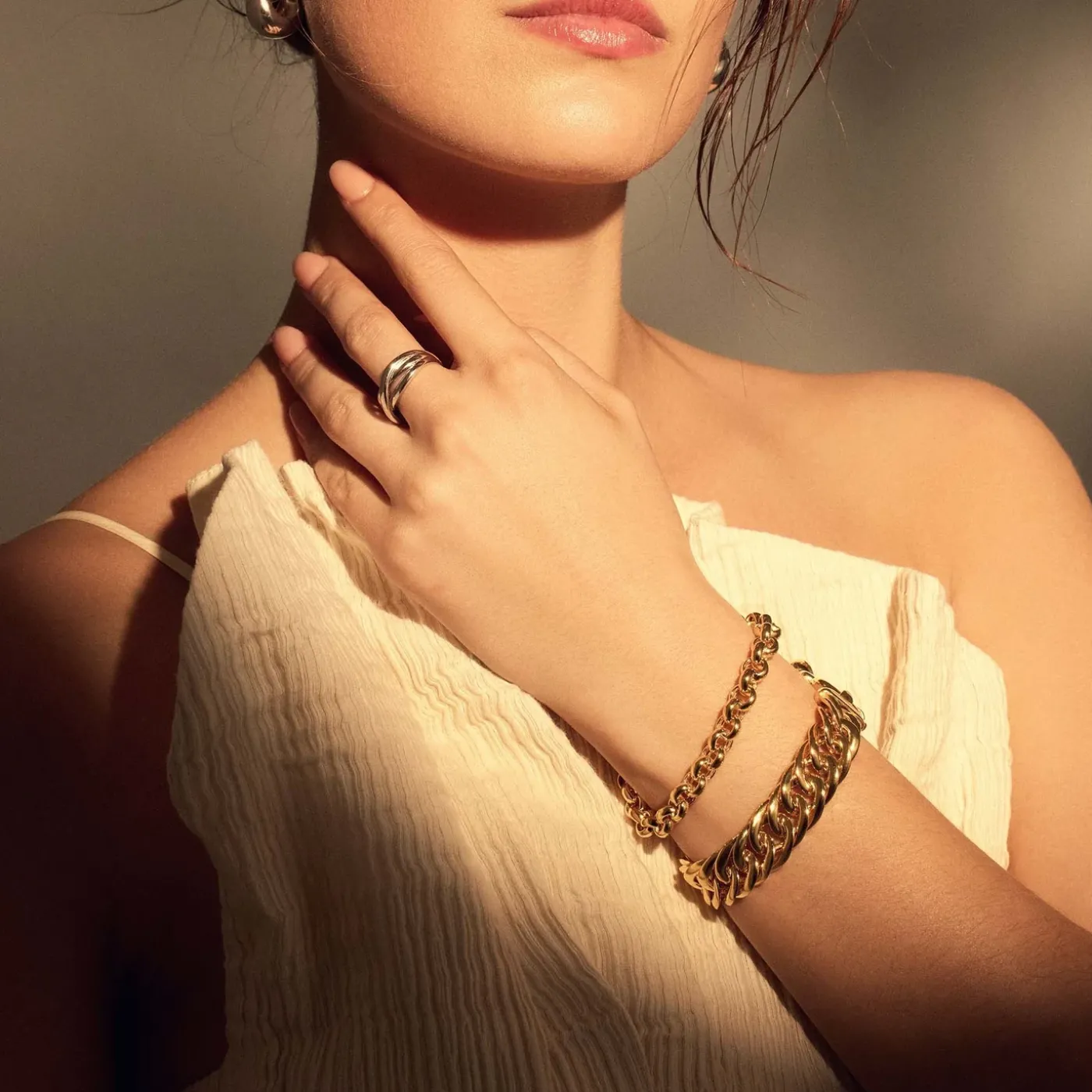 Bibbiena Poppi Lucy 925 Sterling Silber vergoldetes Gliederarmband|Parte di Me Discount