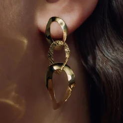 Bibbiena Poppi Madonna 925er Sterlingsilber vergoldet Tropfenohrringe mit 14 Karat Vergoldung|Parte di Me Discount