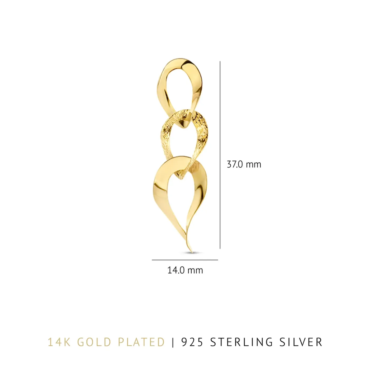 Bibbiena Poppi Madonna 925er Sterlingsilber vergoldet Tropfenohrringe mit 14 Karat Vergoldung|Parte di Me Discount