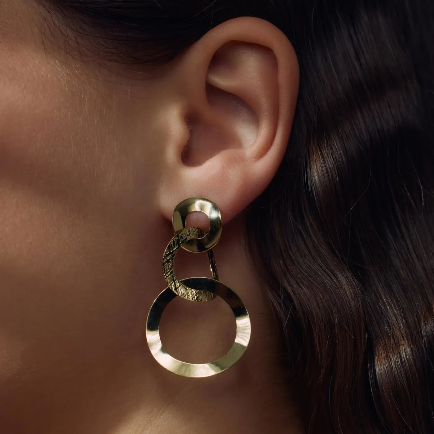 Bibbiena Poppi Madonna 925er Sterlingsilber vergoldet Tropfenohrringe mit 14 Karat Vergoldung|Parte di Me Online