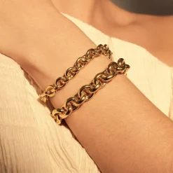 Bibbiena Poppi Mila 925 Sterling Silber vergoldetes Gliederarmband|Parte di Me Clearance