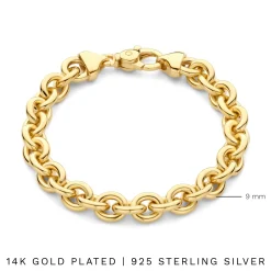 Bibbiena Poppi Mila 925 Sterling Silber vergoldetes Gliederarmband|Parte di Me Clearance