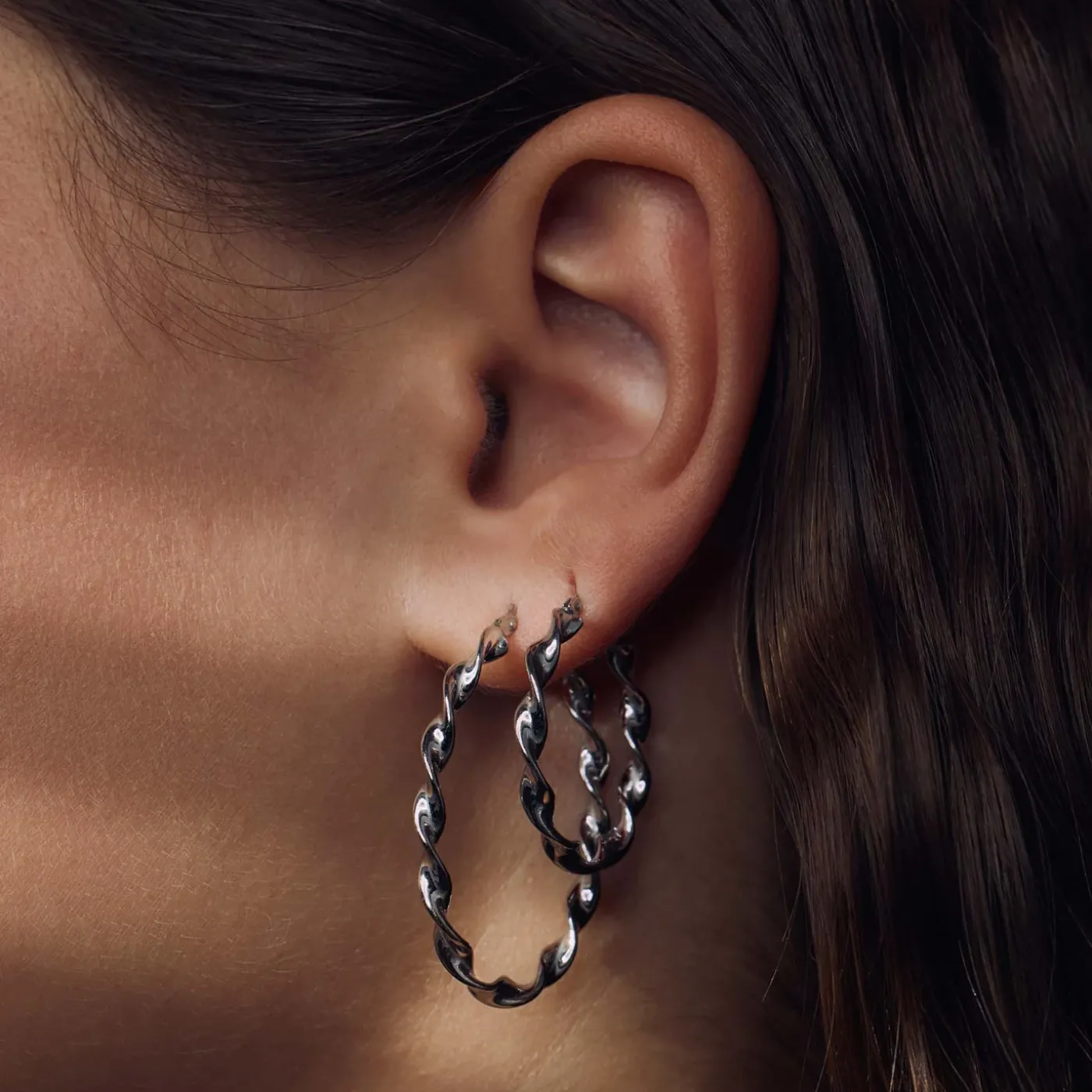 Bibbiena Poppi Viviana 925 Sterling Silber Ohrringe mit Drehung|Parte di Me Outlet