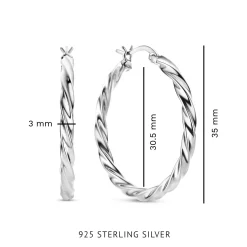 Bibbiena Poppi Viviana 925 Sterling Silber Ohrringe mit Drehung|Parte di Me New