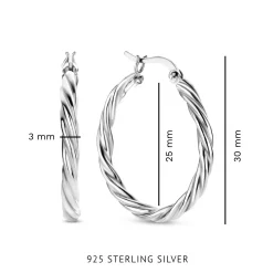 Bibbiena Poppi Viviana 925 Sterling Silber Ohrringe mit Drehung|Parte di Me Sale