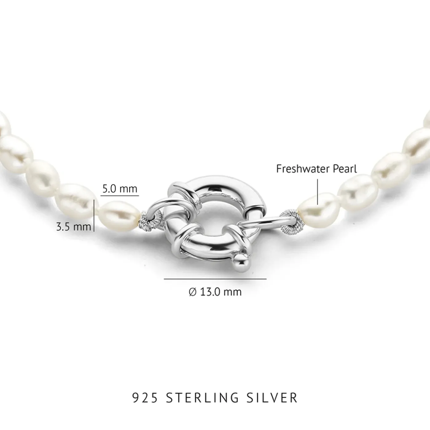 Brioso Cortona Bella 925 Sterling Silber Perlenarmband mit Süßwasserperlen|Parte di Me Outlet