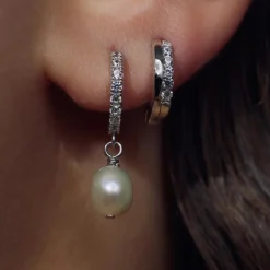 Brioso Cortona Bella 925 Sterling Silber Ohrringe mit Süßwasserperle|Parte di Me Best