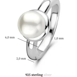 Brioso Cortona Bella Ring aus 925er Sterlingsilber mit Süßwasserperle|Parte di Me Hot
