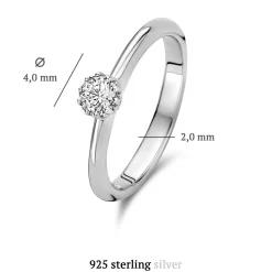 Cento Luci Mila Ring aus 925er Sterlingsilber mit Zirkoniastein|Parte di Me Sale