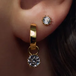 Cento Luci Rosia 925er Sterlingsilber vergoldete Ohrringe mit Zirkoniastein|Parte di Me New