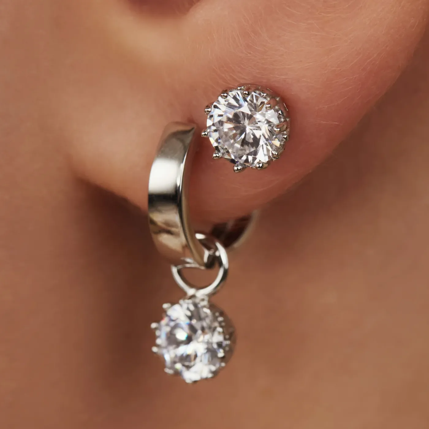 Cento Luci Rosia Ohrstecker aus 925er Sterlingsilber mit Zirkoniastein|Parte di Me Sale