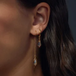 La Sirena Ombrone 925er Sterlingsilber vergoldet Tropfenohrringe mit 14 Karat Vergoldung|Parte di Me Sale