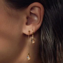 La Sirena Ombrone 925er Sterlingsilber vergoldet Tropfenohrringe mit 14 Karat Vergoldung|Parte di Me Best