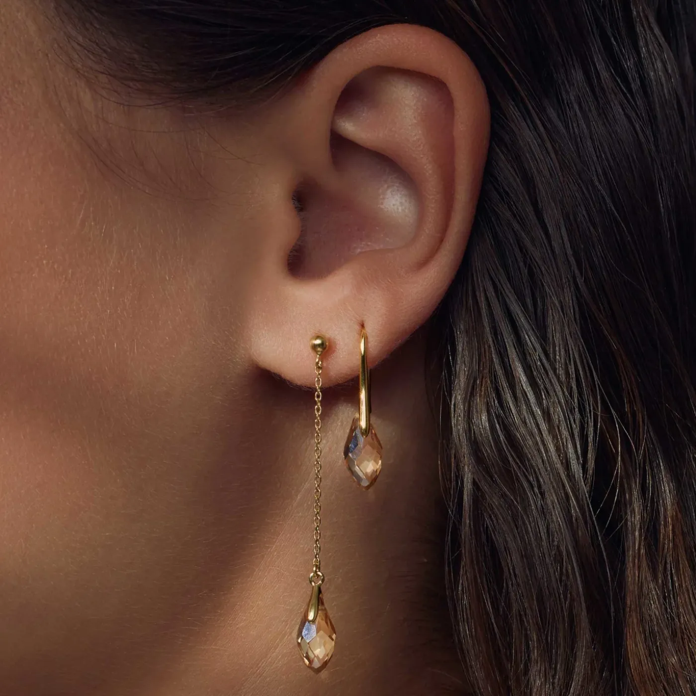 La Sirena Ombrone 925er Sterlingsilber vergoldet Tropfenohrringe mit 14 Karat Vergoldung|Parte di Me Best