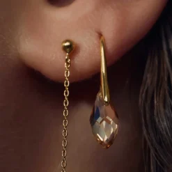 La Sirena Ombrone 925er Sterlingsilber vergoldet Tropfenohrringe mit 14 Karat Vergoldung|Parte di Me Best