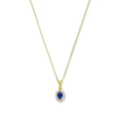 Mia Colore Azure 925 Sterling Silber vergoldetes Collier mit blauem Zirkoniastein|Parte di Me Outlet