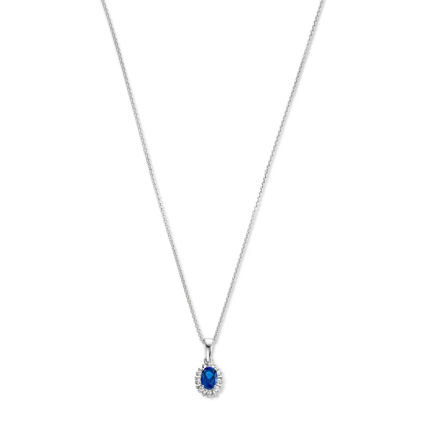 Mia Colore Azure Halskette aus 925er Sterlingsilber mit blauem Zirkoniastein|Parte di Me Clearance