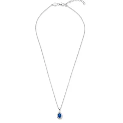 Mia Colore Azure Halskette aus 925er Sterlingsilber mit blauem Zirkoniastein|Parte di Me Clearance