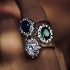 Mia Colore Azure Ring aus 925er Sterlingsilber mit blauem Zirkoniastein|Parte di Me Best