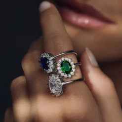 Mia Colore Azure Ring aus 925er Sterlingsilber mit blauem Zirkoniastein|Parte di Me Best