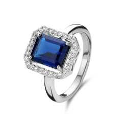 Mia Colore Azure Ring aus 925er Sterlingsilber mit blauem Zirkoniastein|Parte di Me Best