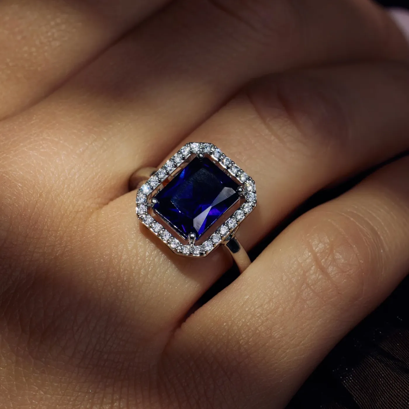 Mia Colore Azure Ring aus 925er Sterlingsilber mit blauem Zirkoniastein|Parte di Me Best